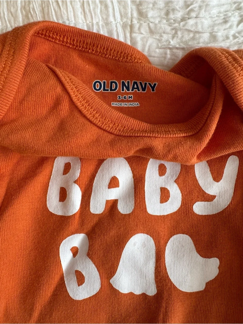 Baby Halloween Bodysuit One-Piece in Burnt Orange
